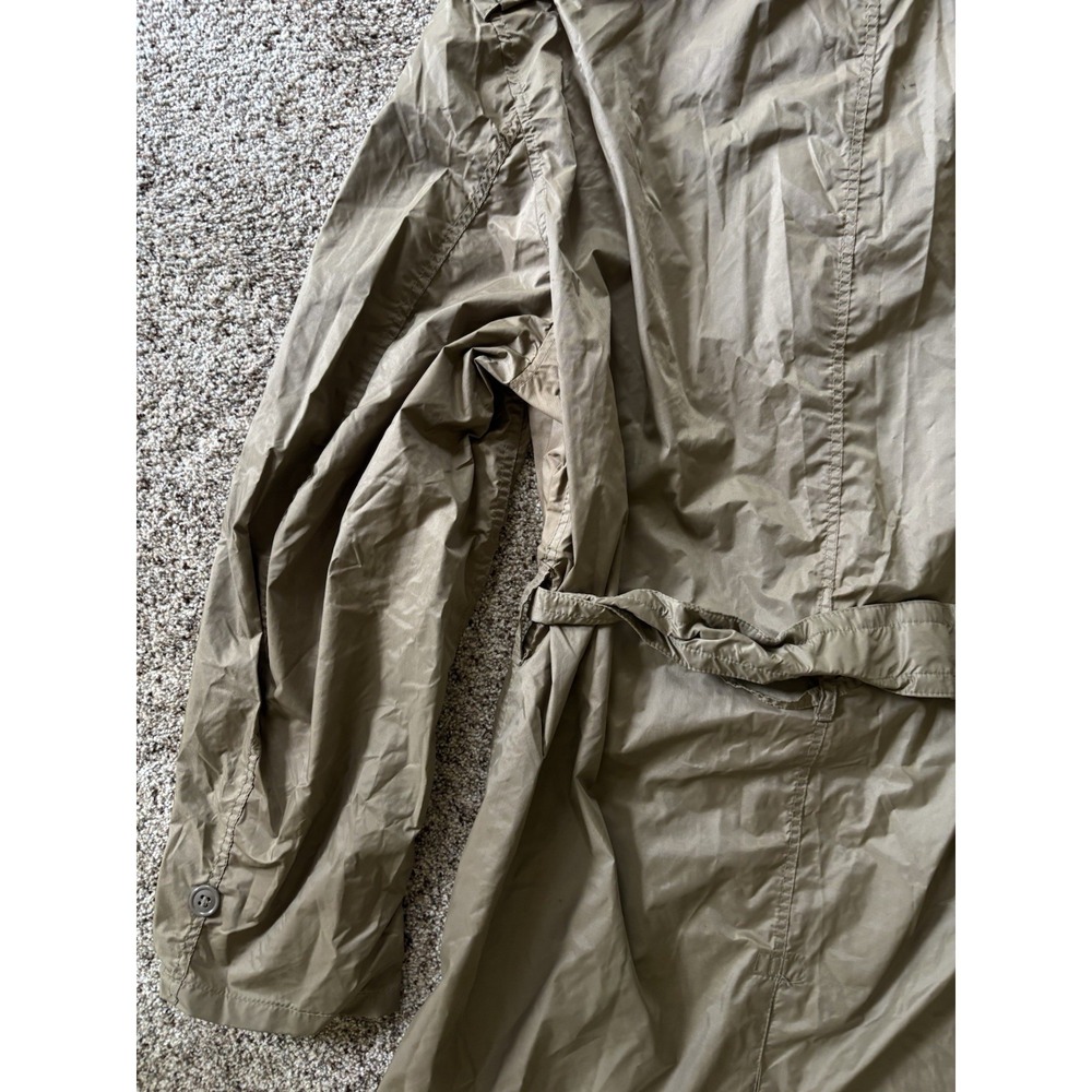 US Army Vintage 50s Korean War Rain Coat Military Trench 36 REG Nylon Taupe Read - Picture 16 of 16